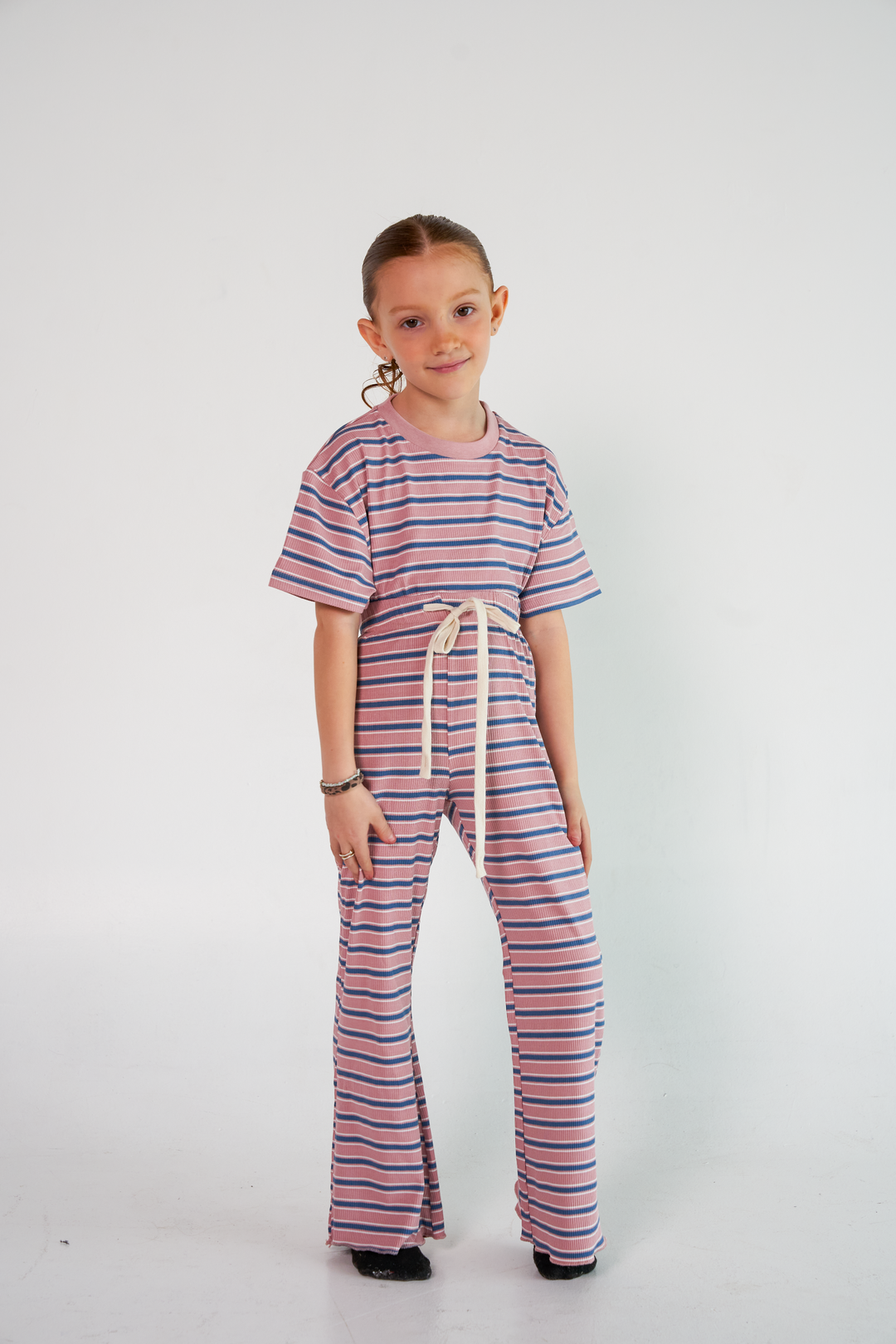 Collab Pink Stripes Kids Set