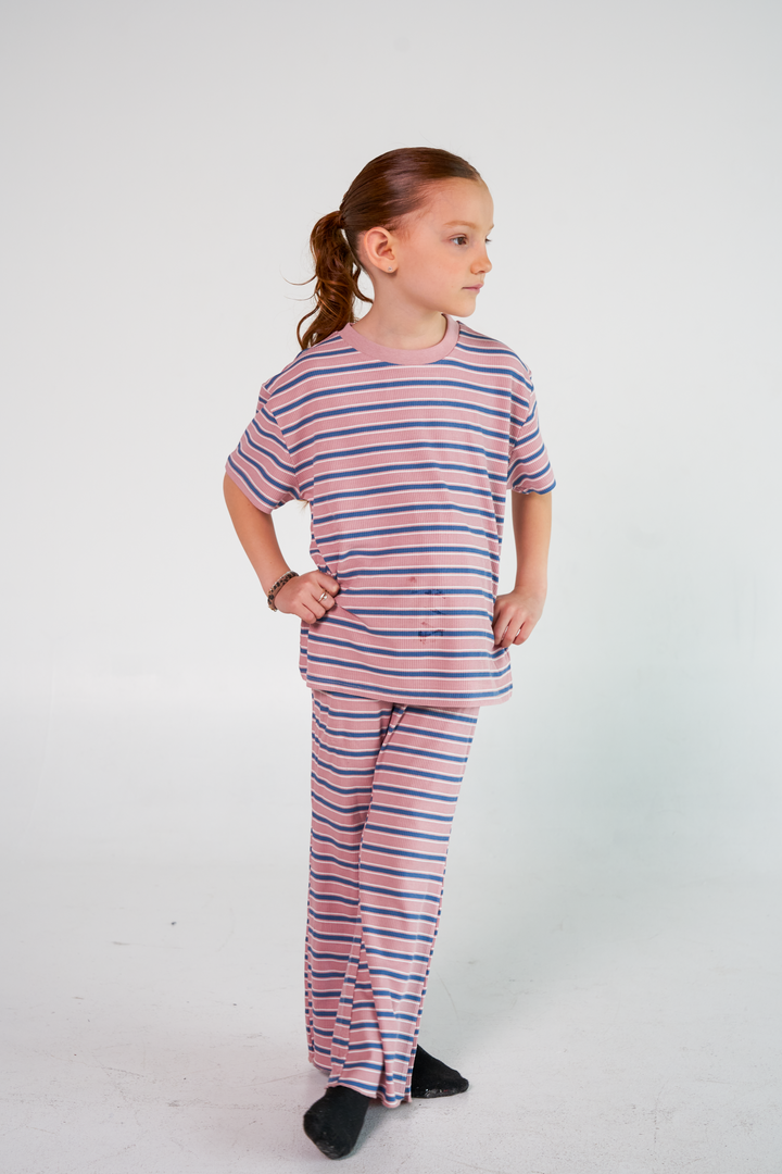Collab Pink Stripes Kids Set