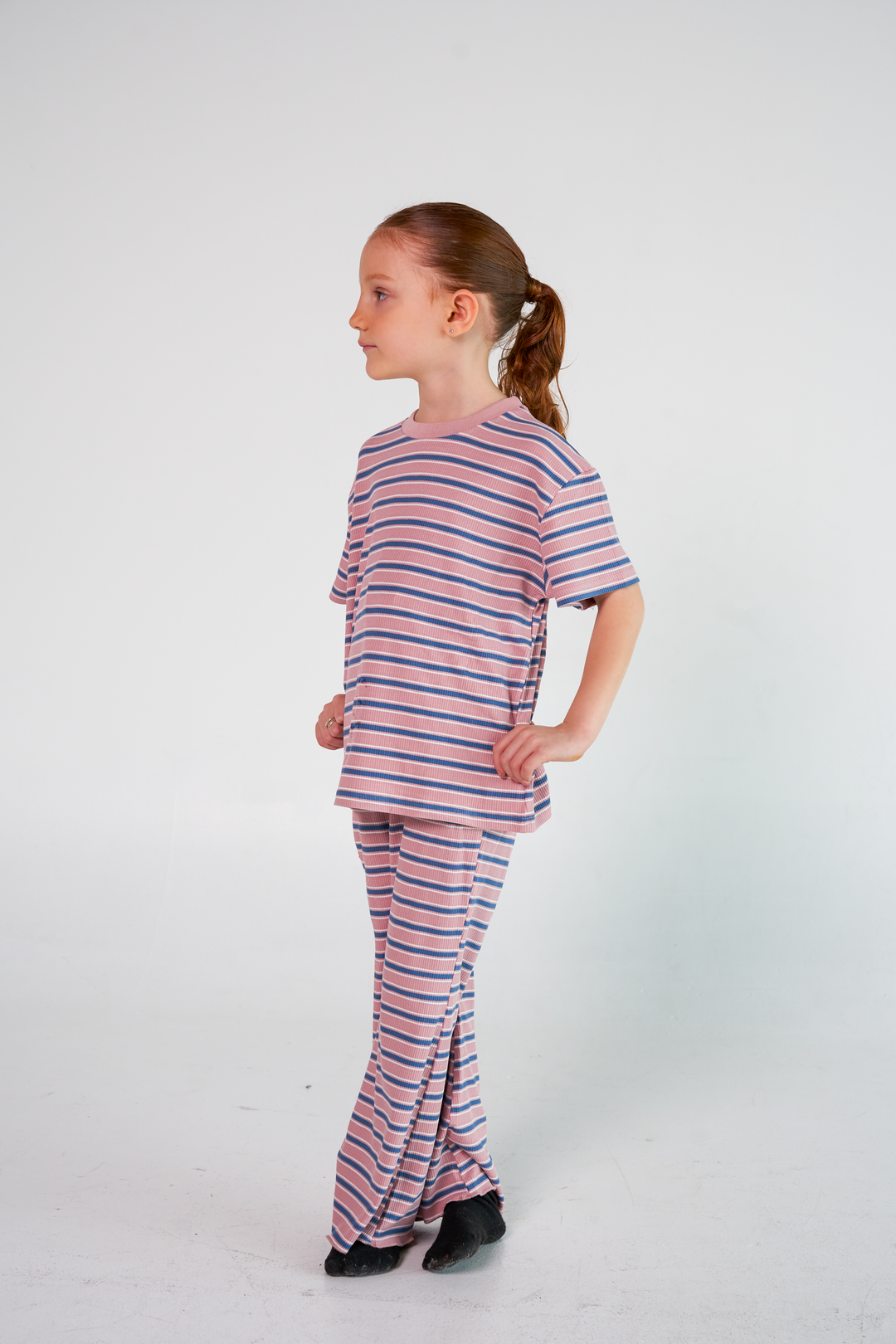 Collab Pink Stripes Kids Set