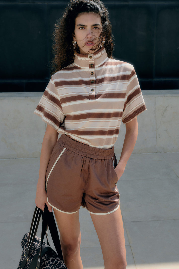 Buni's Brown Piped Shorts