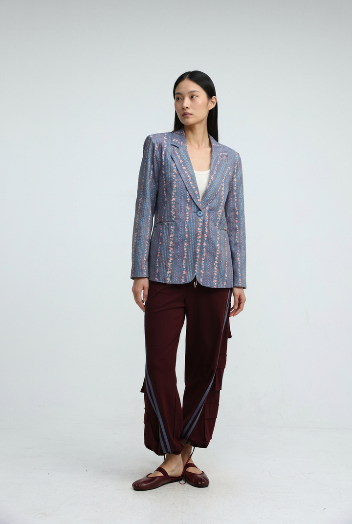 Pace Blue Floral Blazer