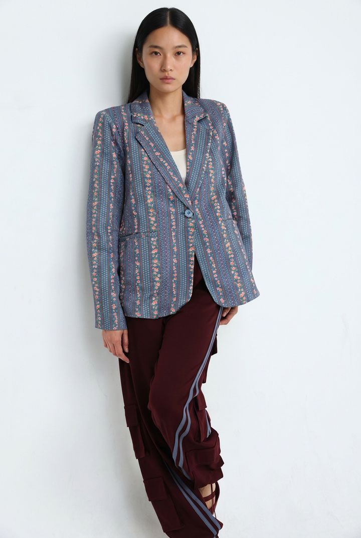 Pace Blue Floral Blazer