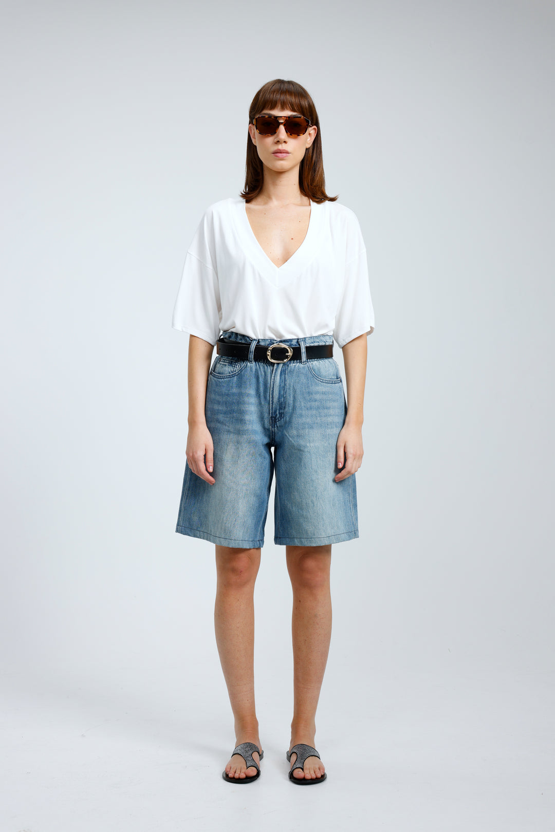 Star 550 Blue Denim Shorts
