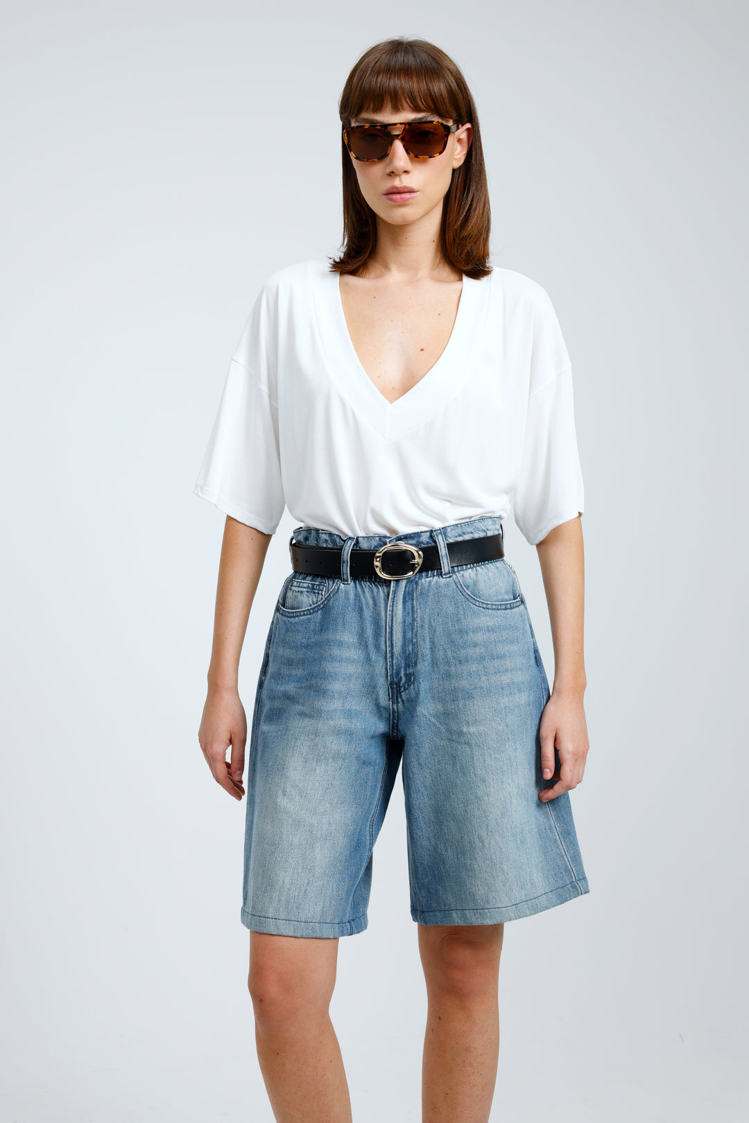 Star 550 Blue Denim Shorts