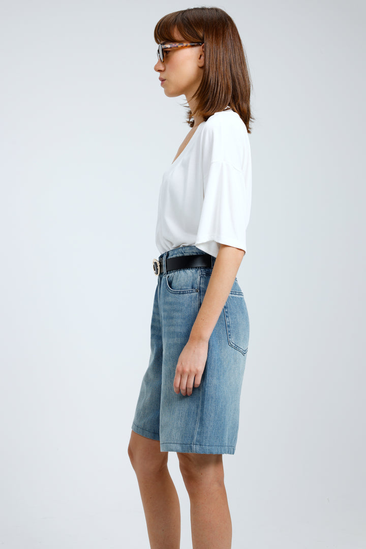 Star 550 Blue Denim Shorts