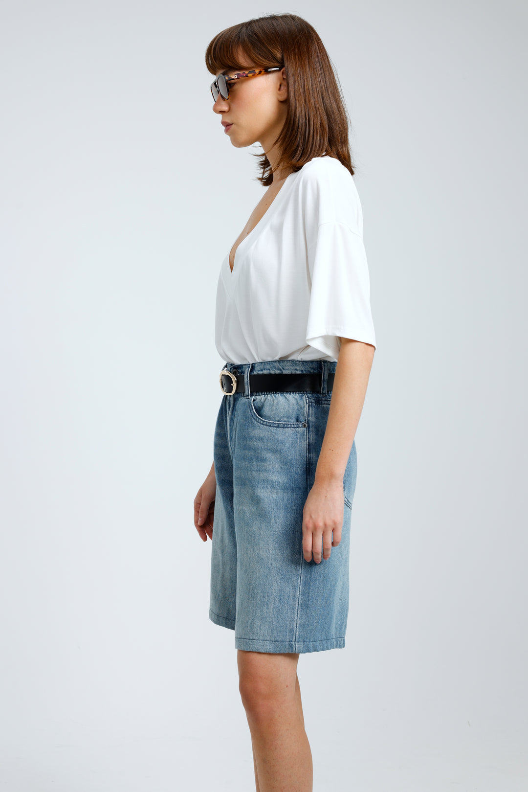 Star 550 Blue Denim Shorts
