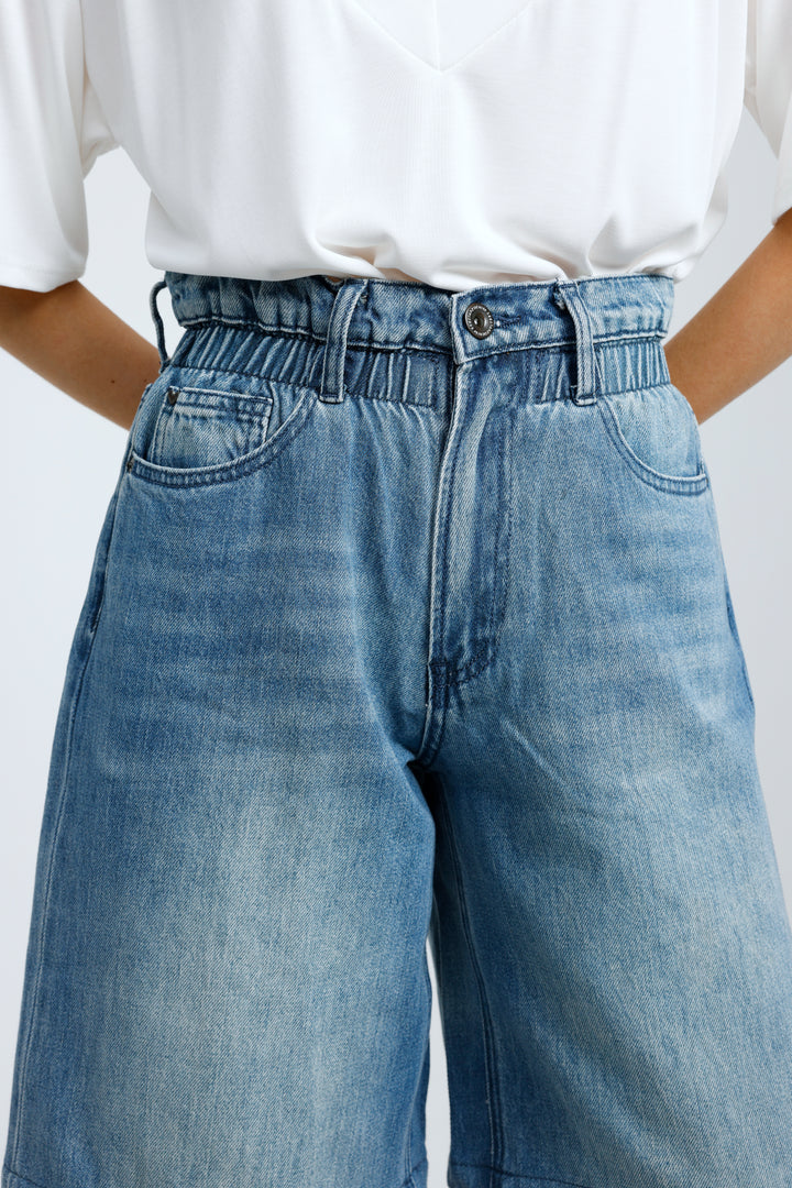 Star 550 Blue Denim Shorts