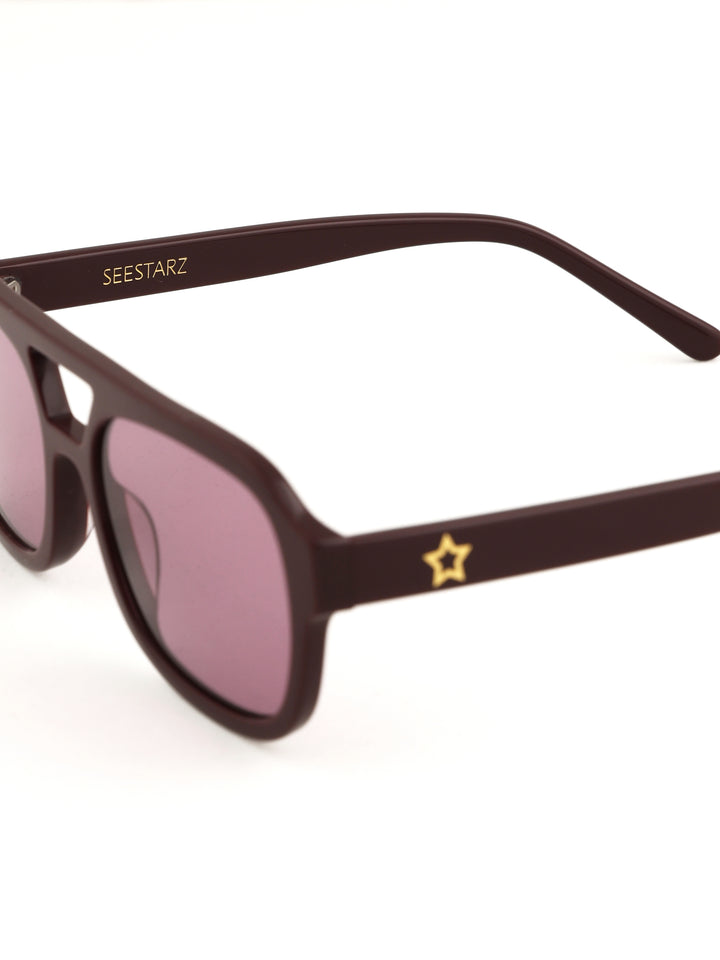 See You No.14 Burgundy Sunglasses
