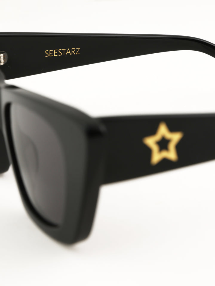See You No.17 Black Sunglasses