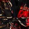 Long Floral Velvet Black Kimono