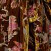 Long Floral Velvet Brown Kimono
