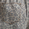 Mixed Leopard/Denim Joggers