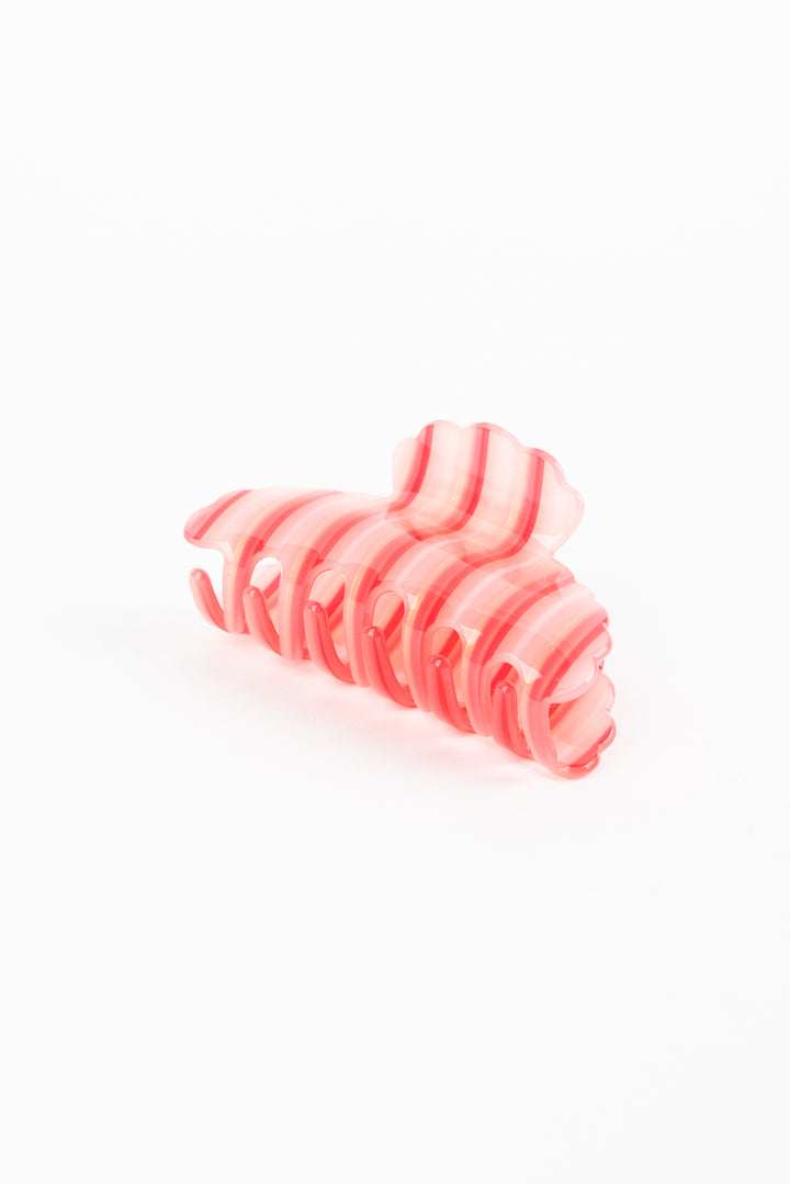 Red Striped Hair Clip