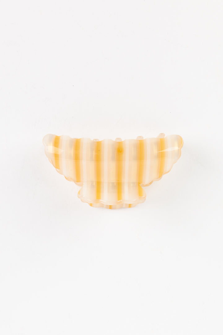 Yellow Striped Hair Clip