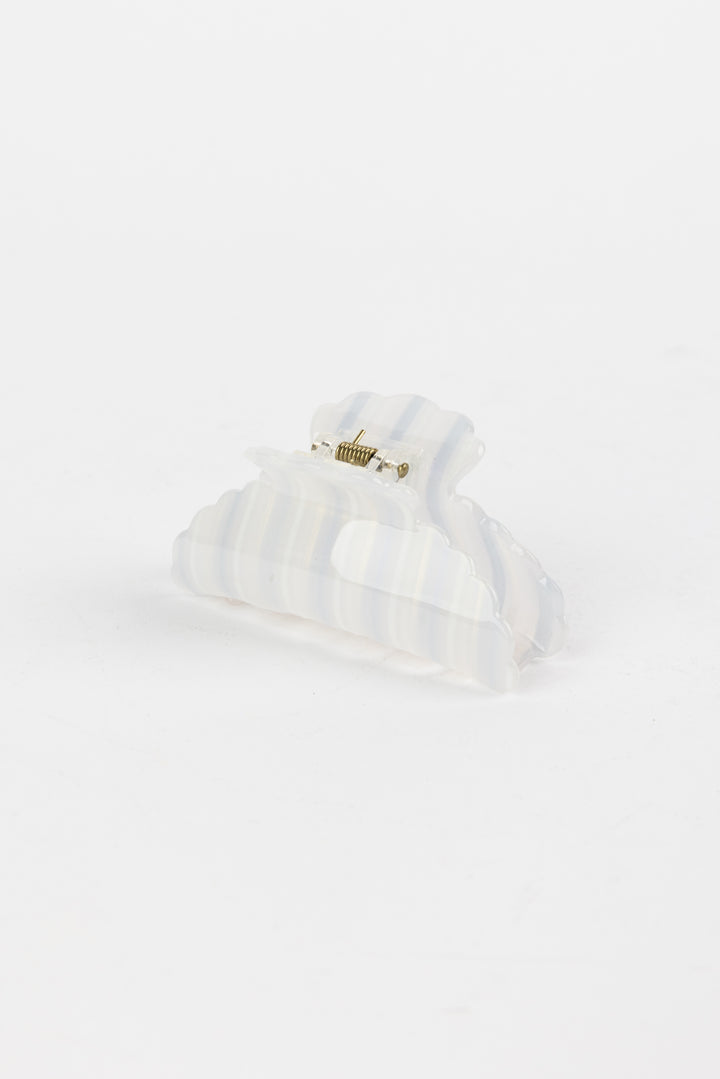 Lilac Striped Hair Clip