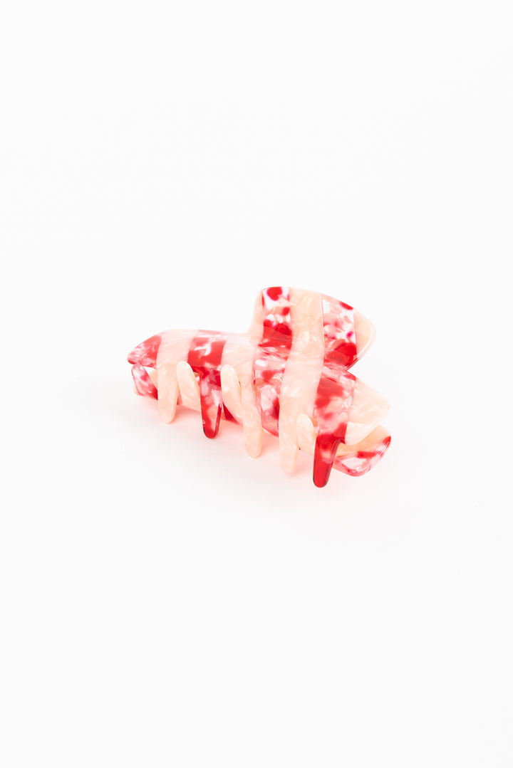 Marbled Red Hair Clip