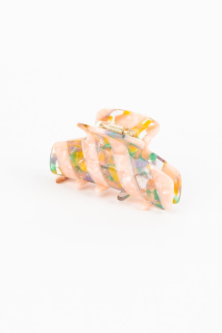 Marbled Pink Hair Clip