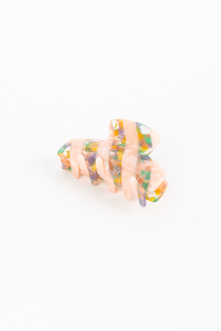 Marbled Pink Hair Clip