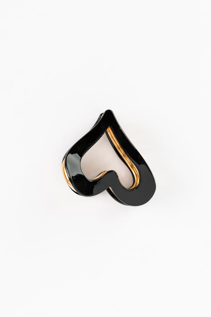 Heart Black Hair Clip