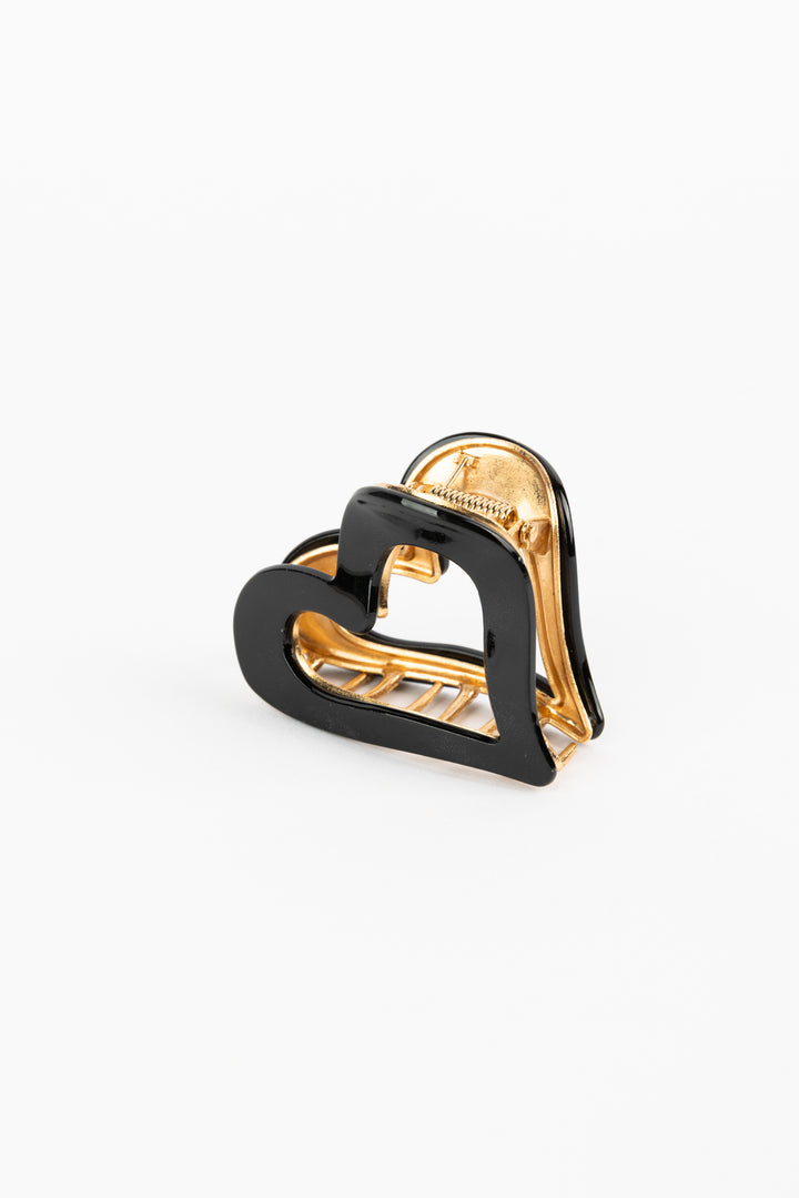 Heart Black Hair Clip