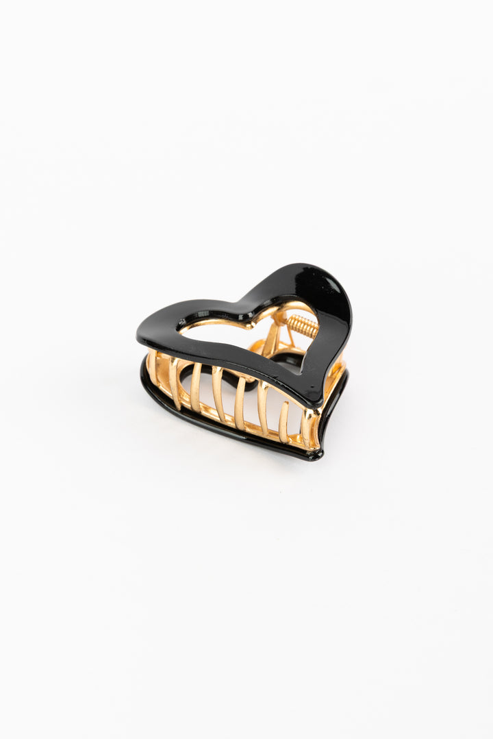 Heart Black Hair Clip