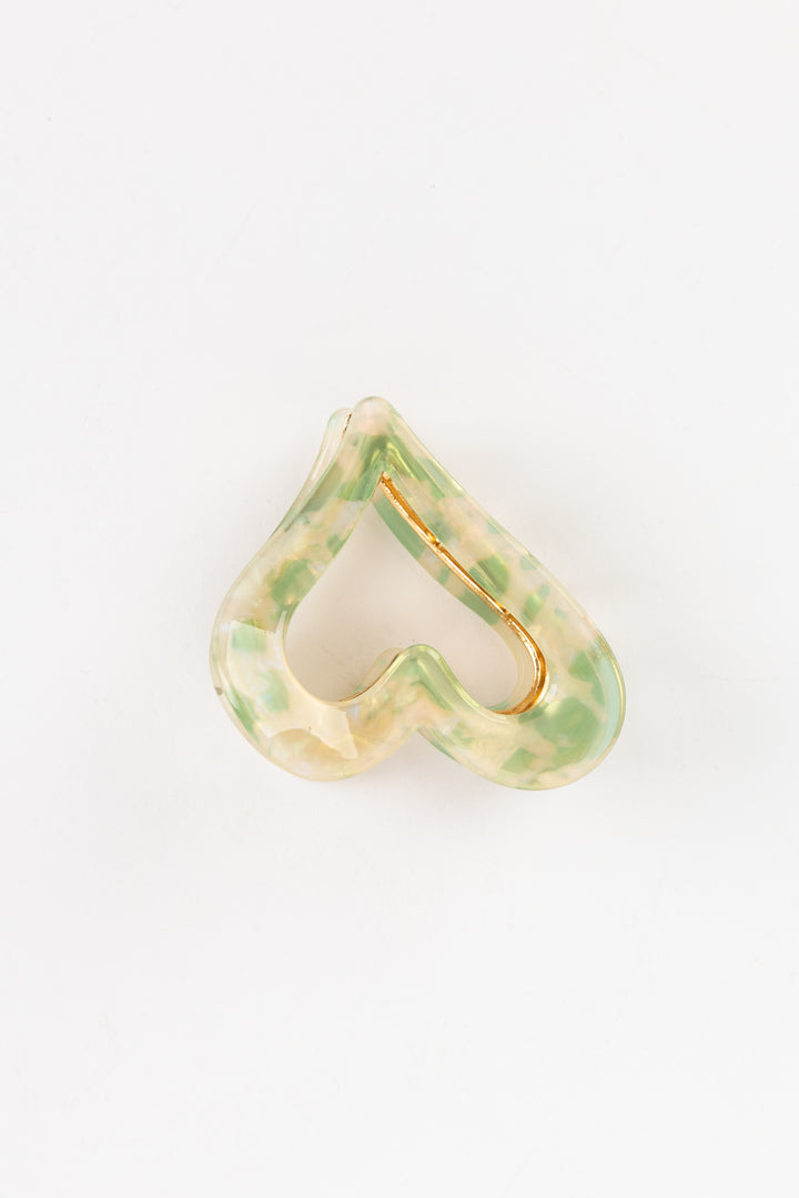 Heart Mint Hair Clip