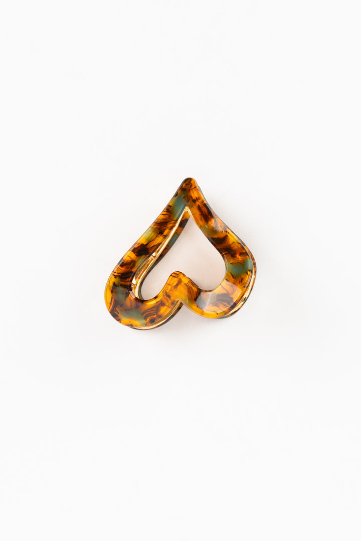 Heart Leopard Hair Clip
