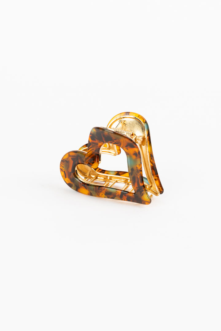 Heart Leopard Hair Clip