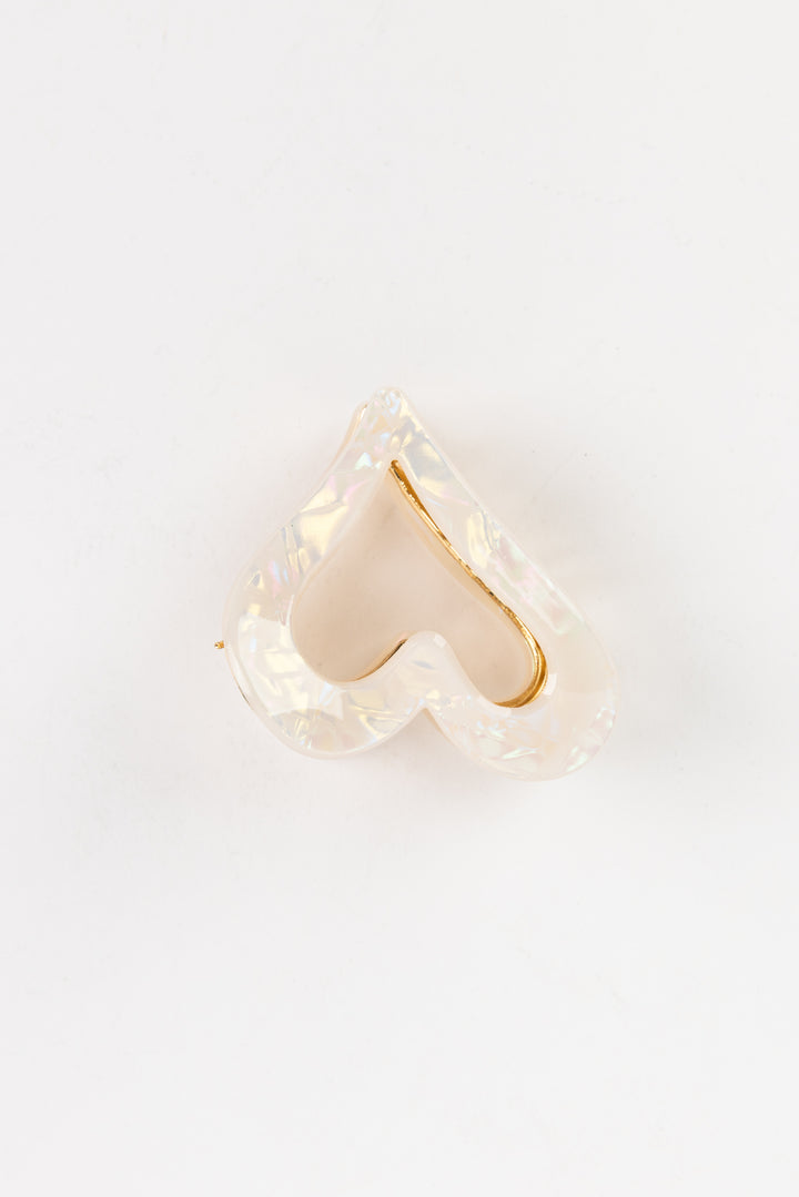 Heart Pearl Hair Clip