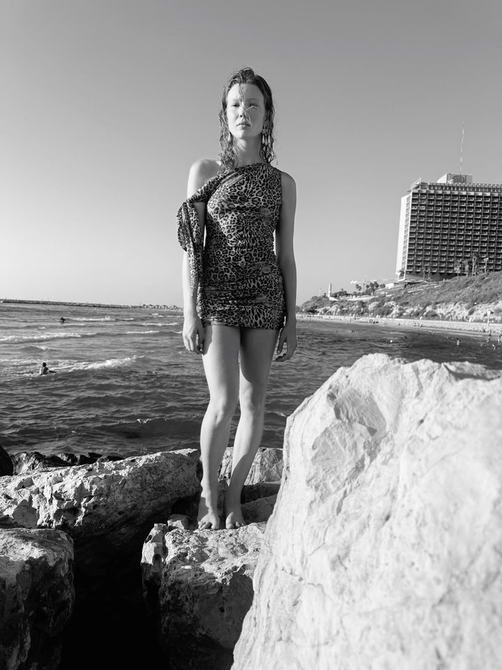 Mykonos Leopard Mini Dress