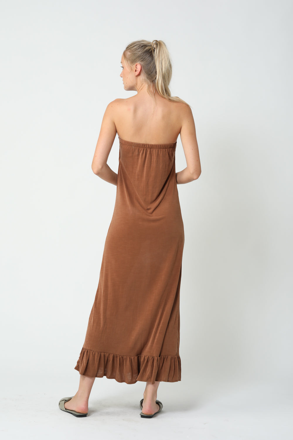 Strapless Brown Dress