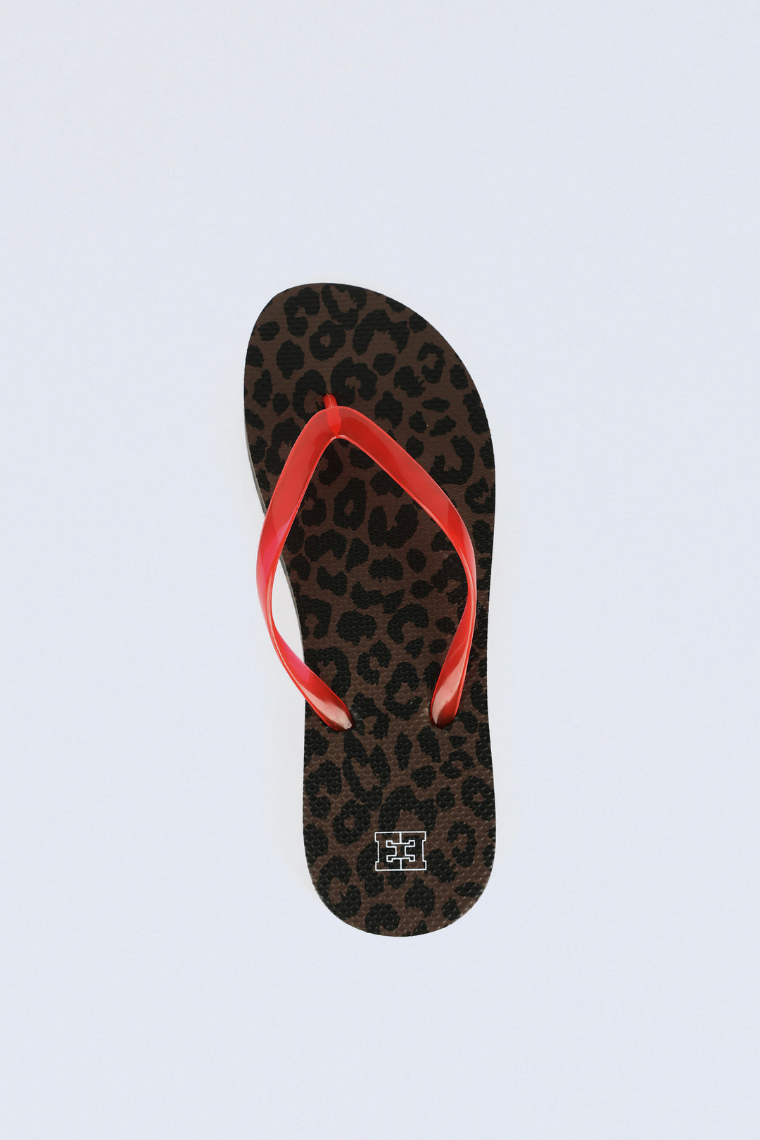 Leopard/Red Platform Flip Flops