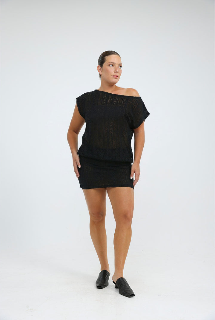 Palma Black Mini Dress
