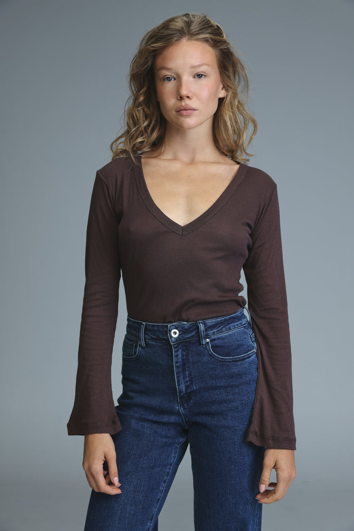 Saba13 Brown V Shirt