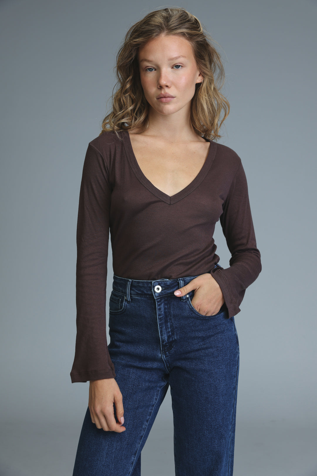 Saba13 Brown V Shirt