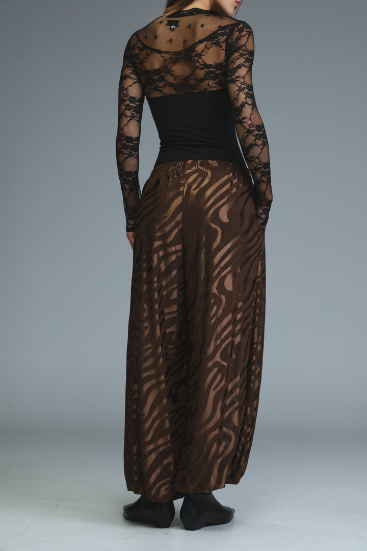 Slick Brown Balloon Bottoms
