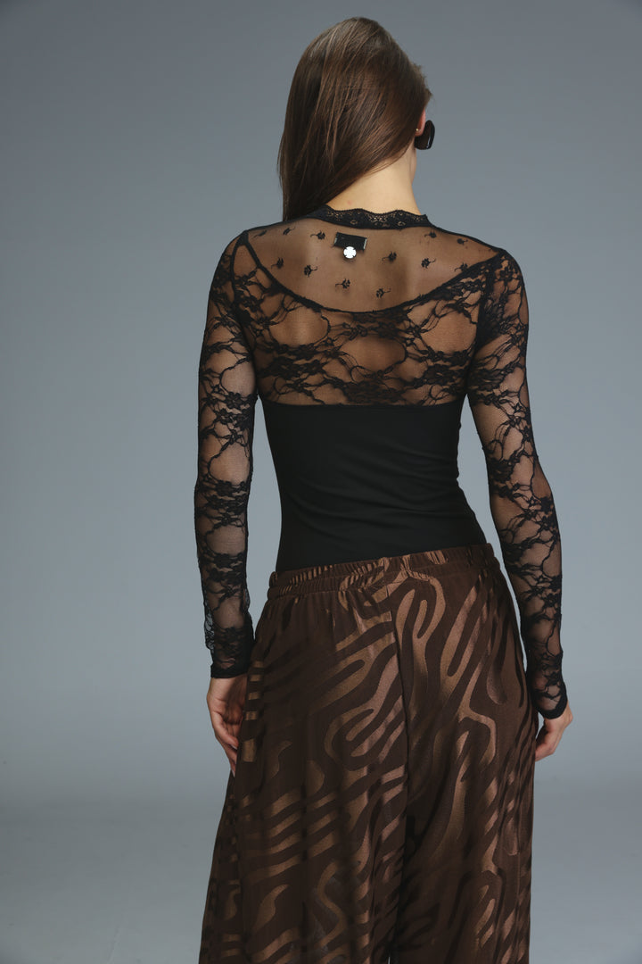 Afterhours Black Lace Top
