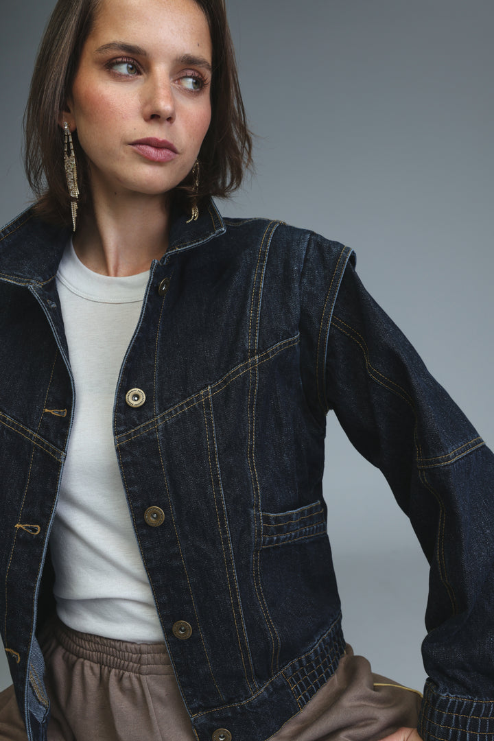 Poetry Dark Blue Denim Jacket