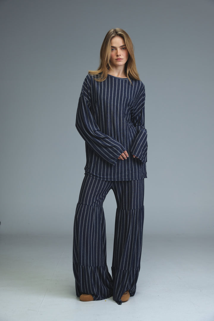 Free Blue Stripes Shirt
