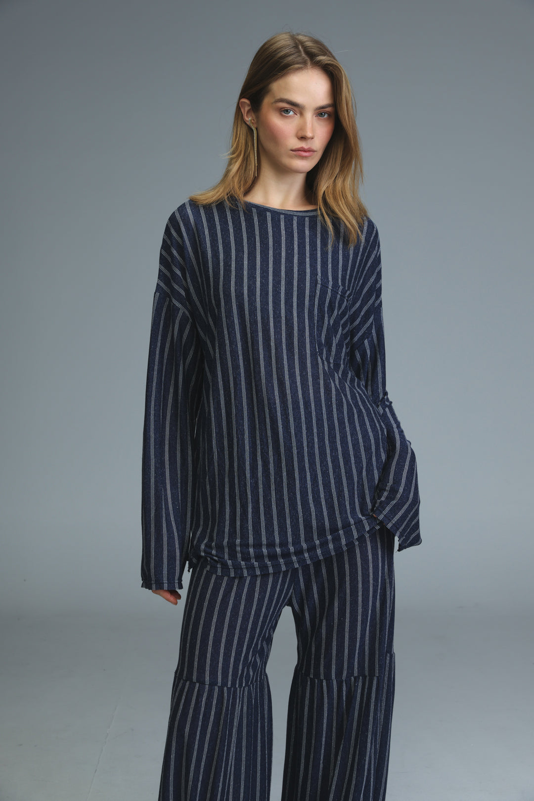 Free Blue Stripes Shirt