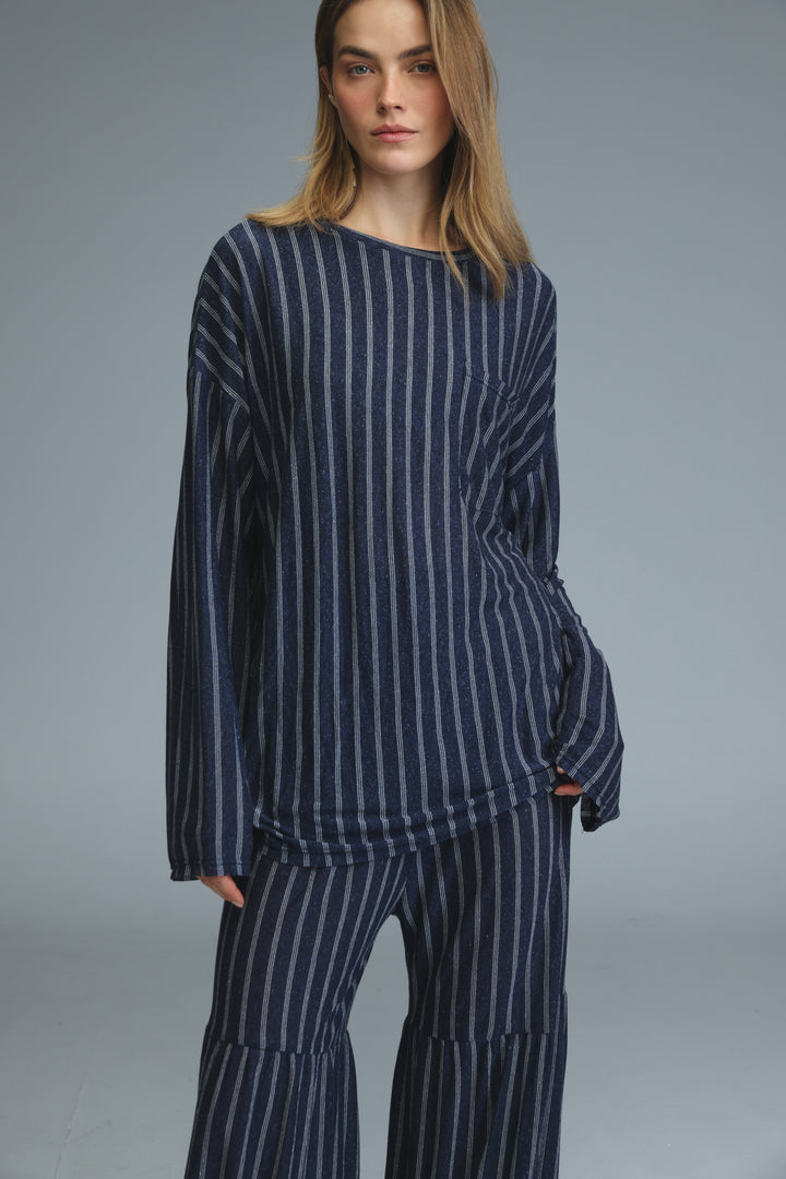 Free Blue Stripes Shirt