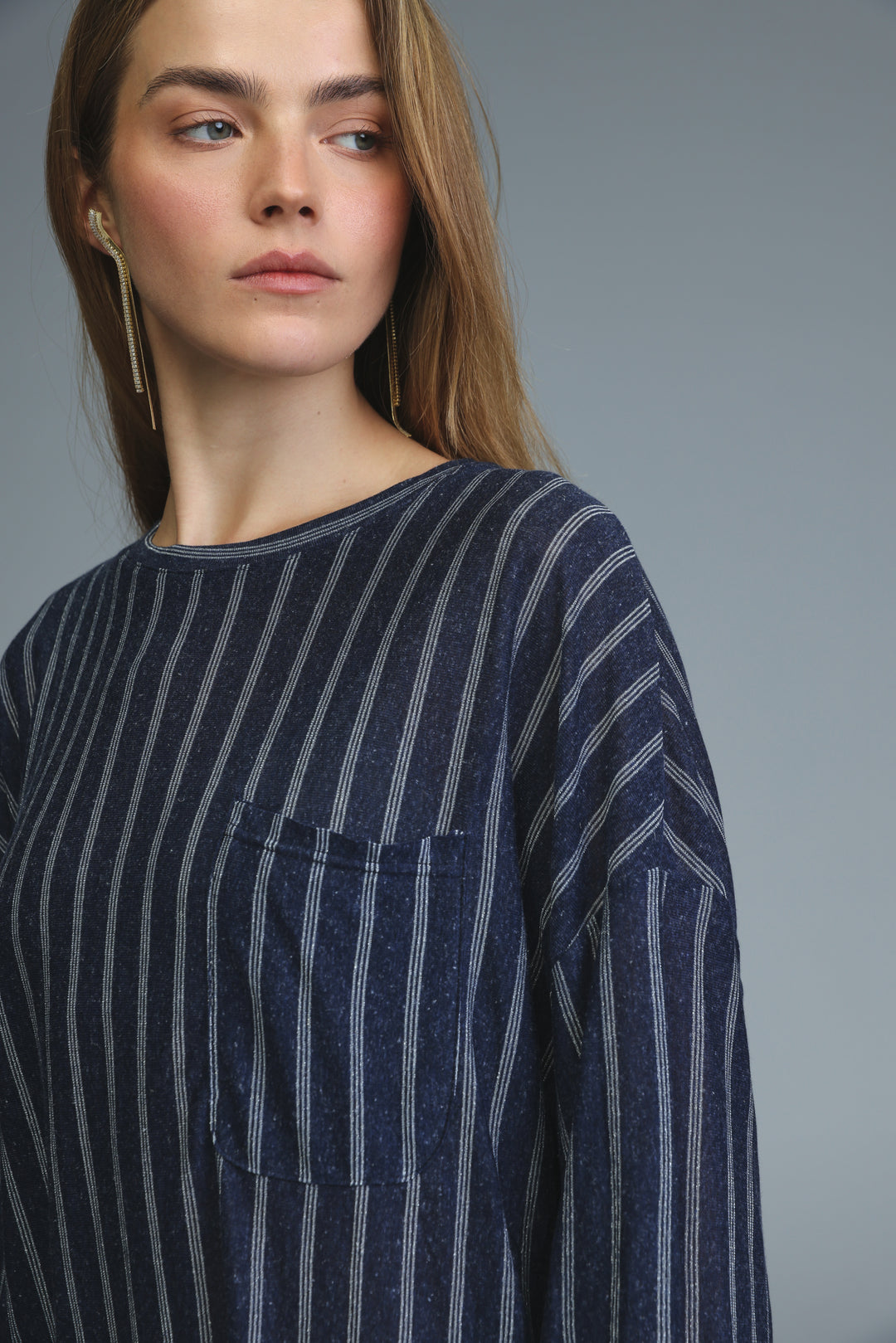 Free Blue Stripes Shirt