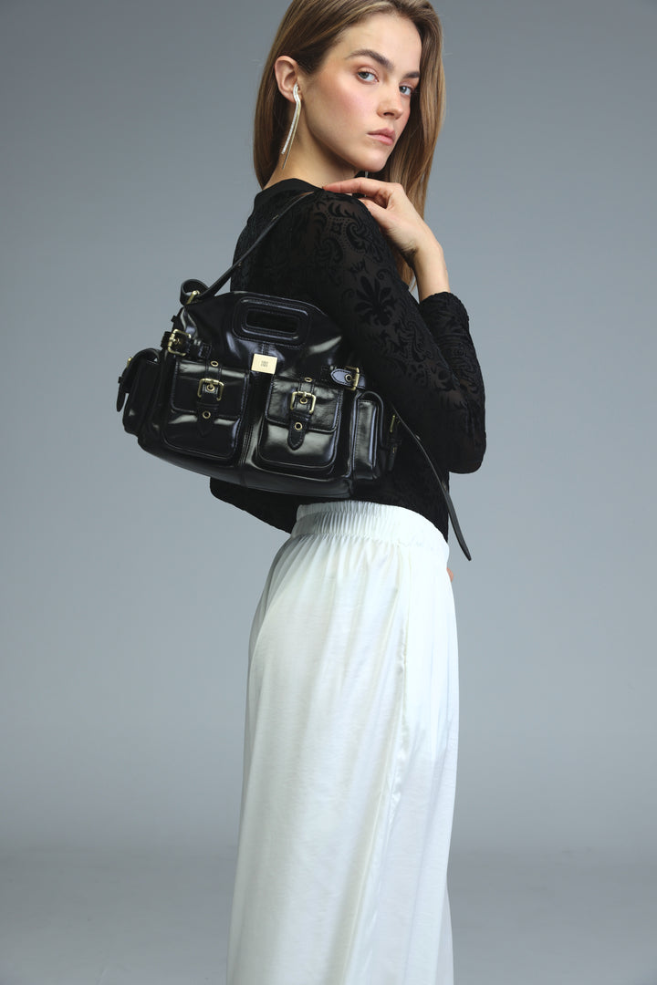 Soul Black Leather Bag