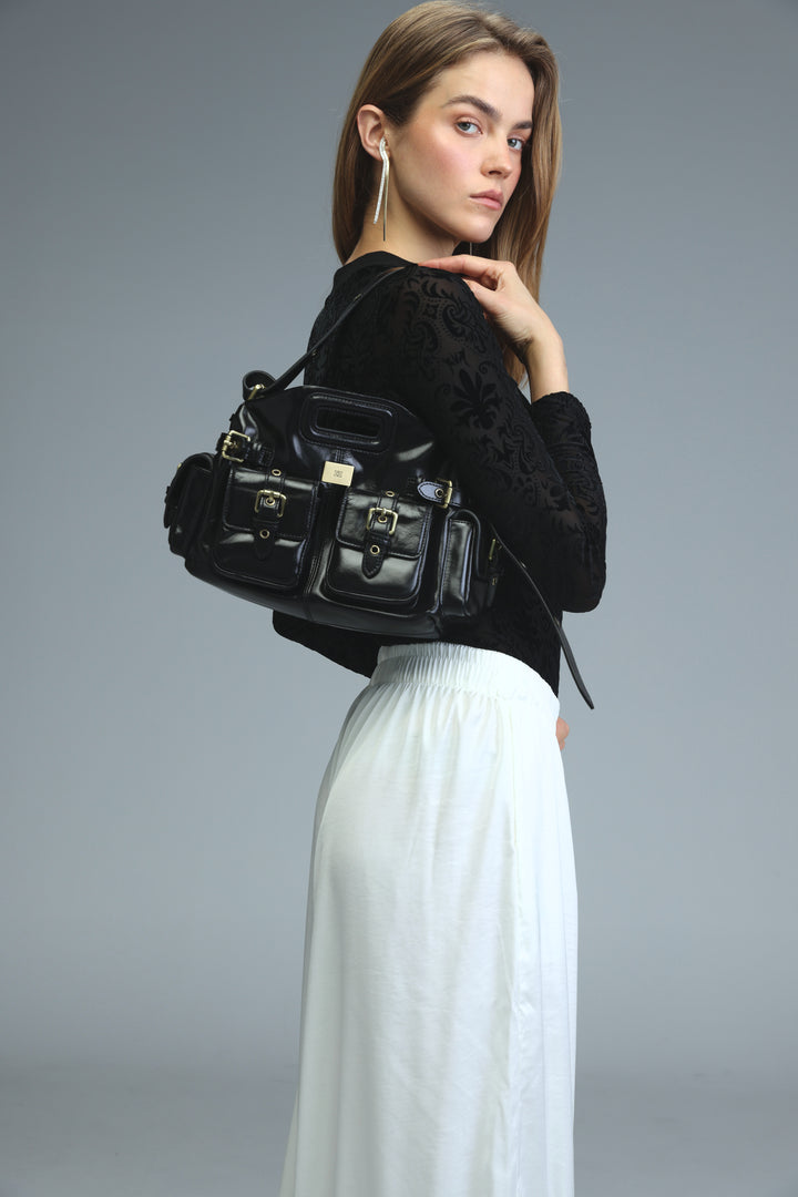 Soul Black Leather Bag
