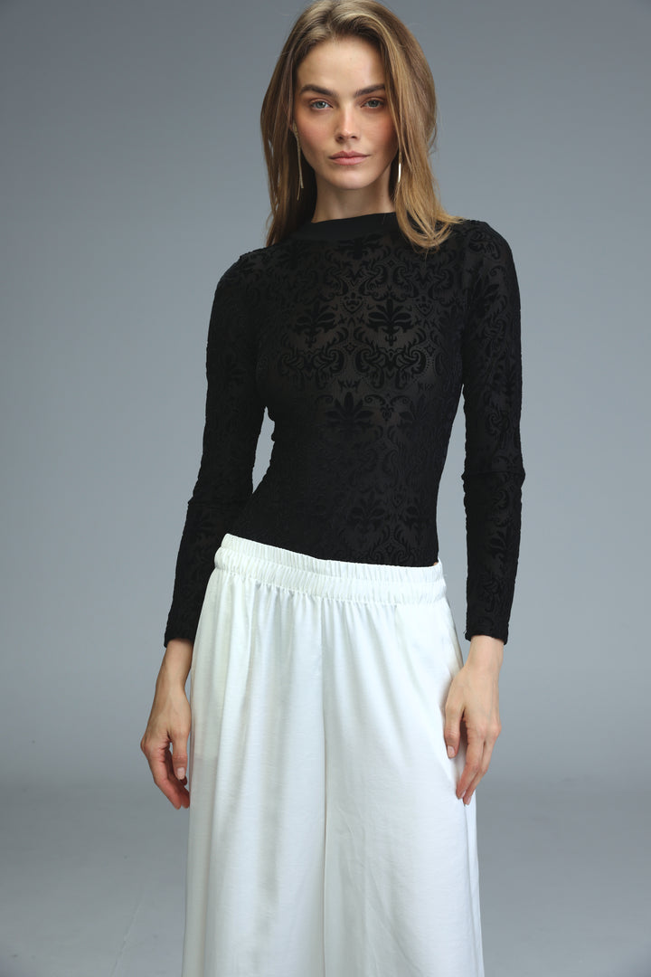 Toast Black Velvet Bodysuit