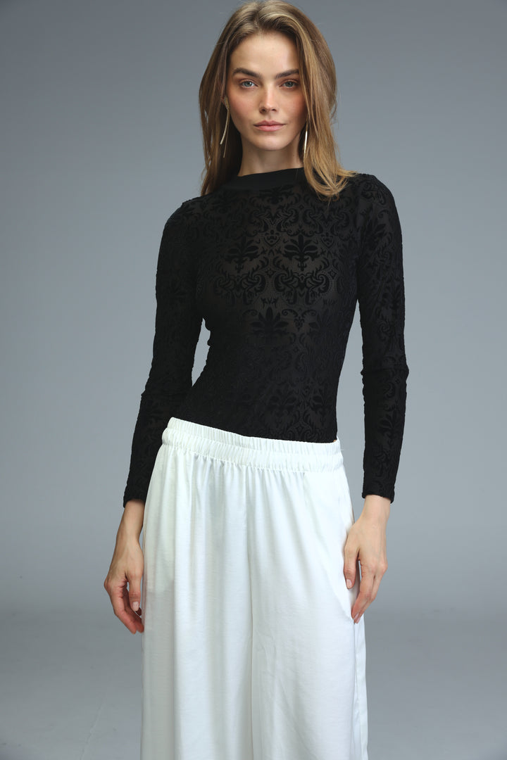 Toast Black Velvet Bodysuit