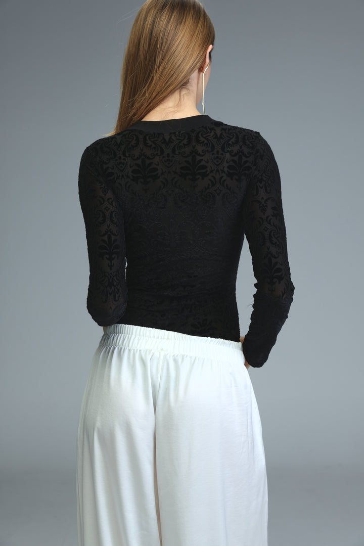 Toast Black Velvet Bodysuit
