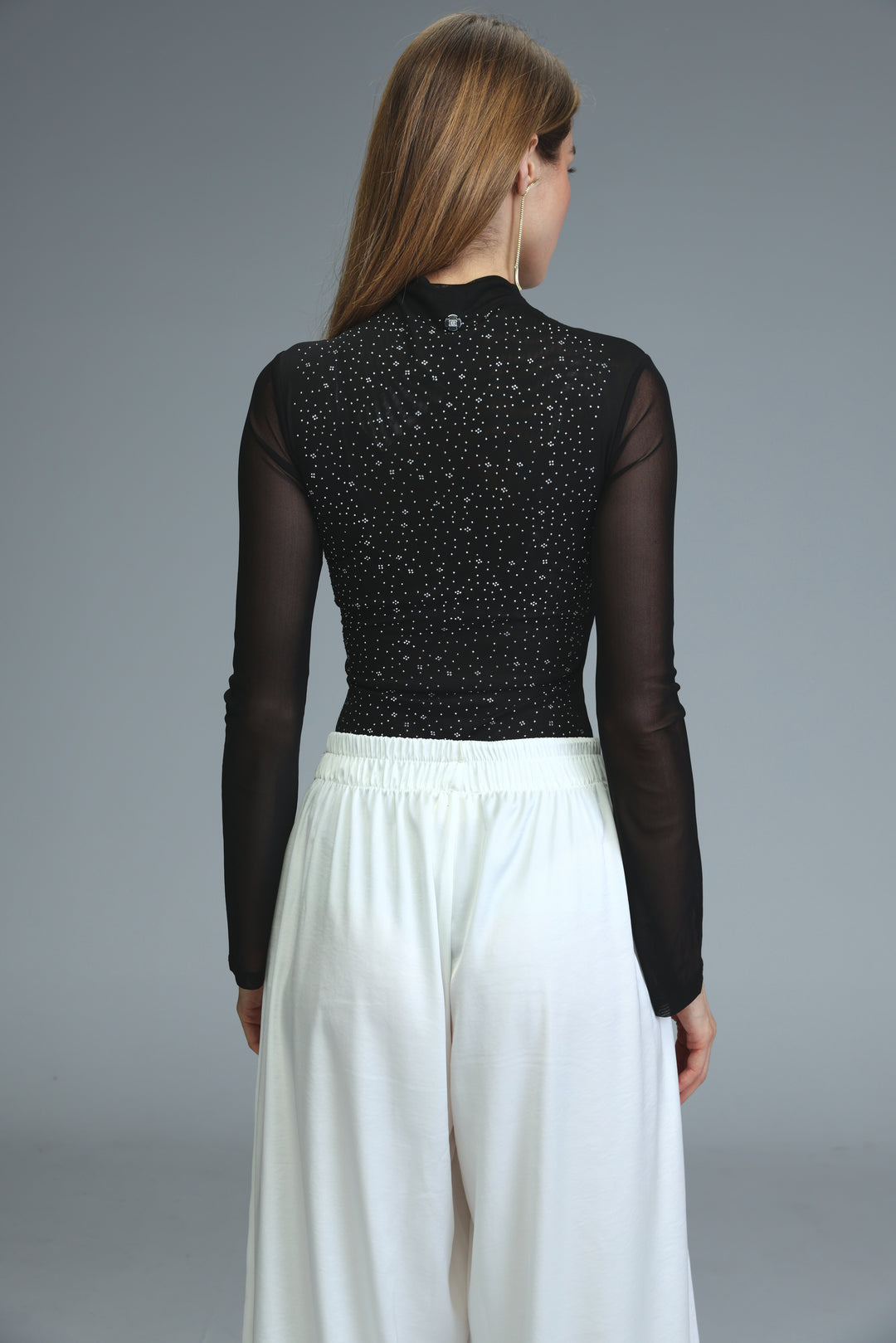 Universe Black High Neck Bodysuit