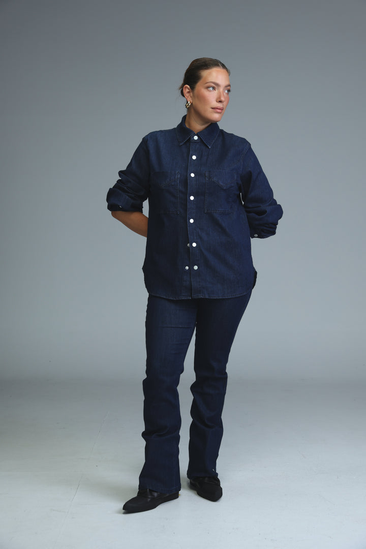 Star 776 Dark Blue Denim Shirt