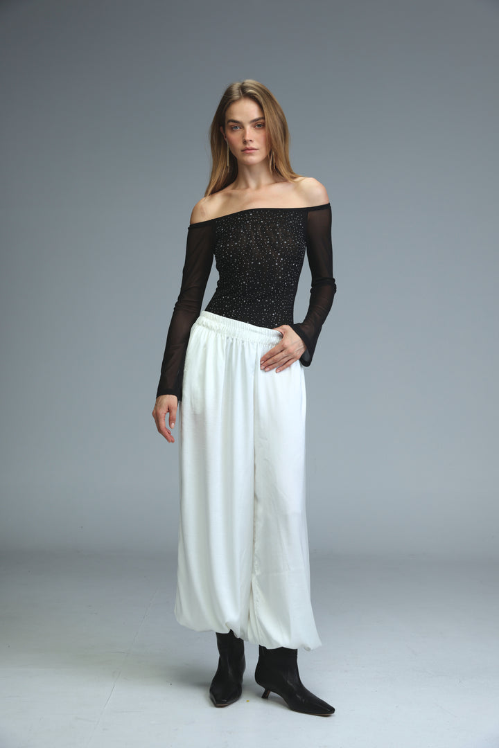 Universe Black Off Shoulder Bodysuit